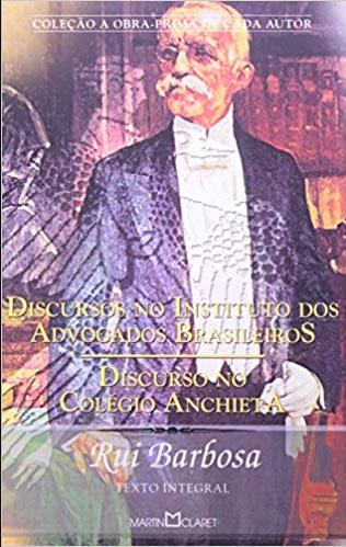 Capa do livro Discursos no Instituto dos Advogados, de Rui Barbosa